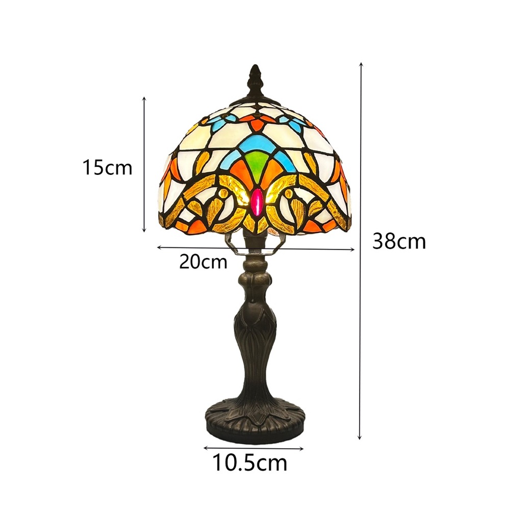 Perfect Gift/Housewarming Gift Pink Flower Lamp/new Stained Glass Bedside Light - Picture 4 of 12